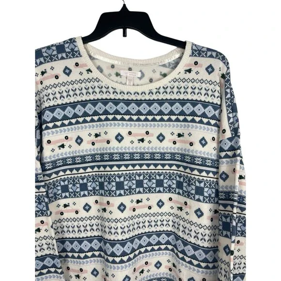 NWT LC Lauren Conrad Soft Cozy Winter Pajama Set 2X Jogger Pants Long Sleeve - Picture 5 of 16